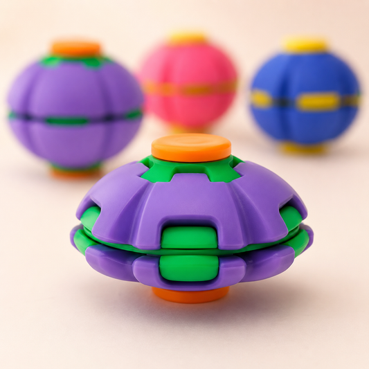 Brinquedo Sensorial Giratório 3D – Fidget Toy Colorido Antiestresse para Crianças e Adultos