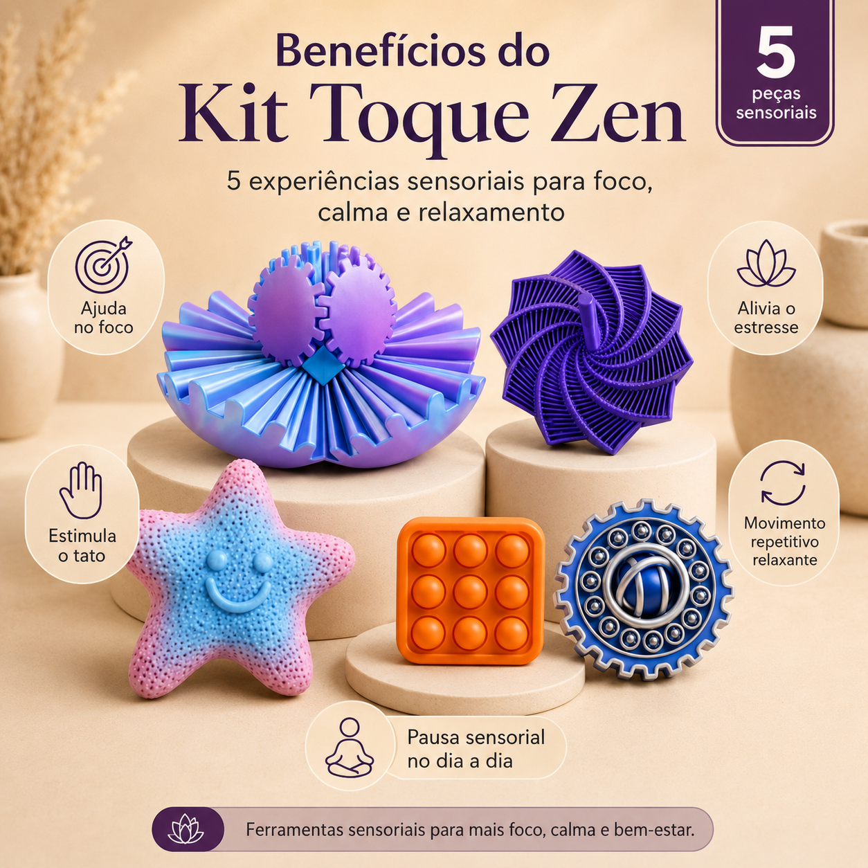Kit Sensorial para Relaxar e Melhorar o Foco