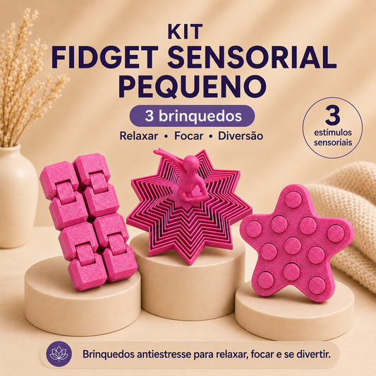 Kit Fidget Sensorial  – Brinquedos Antiestresse 3D para Relaxar, Focar e se Divertir