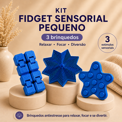 Kit Fidget Sensorial  – Brinquedos Antiestresse 3D para Relaxar, Focar e se Divertir